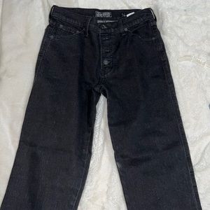Authentic straight crop black jeans